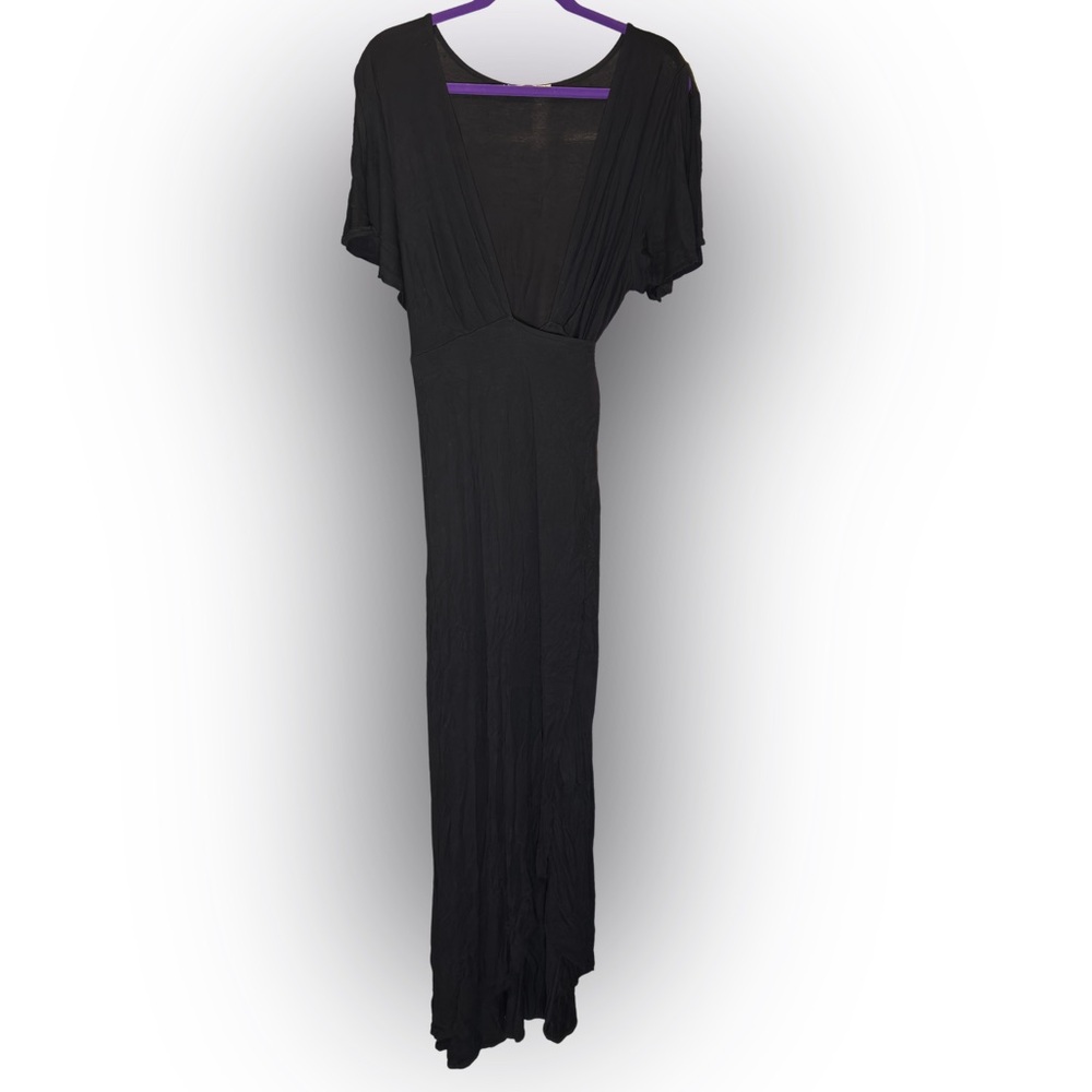 Emerald Black Wrap Dress